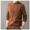 سترات الرجال 2023 الخريف والشتاء كاذبة Lambswool Blend Sweater Sweater Mens