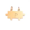 Charms 5Pair Puzzle stal nierdzewna Jigsaw Charm puste, aby nagrywać metalowe tagi do lustra wypolerowanego hurtowego