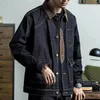 Herrenjacken Tooling Vintage Tough Jacket Washed Denim Guy Coat Shirt