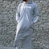 Etniska kläder muslimska män jubba thobe arabiska islamiska saudiarabien mantel abaya dubai lös blus Turki kaftan sweatshirt abayas s-5xl