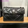 Kurt Geiger Sac Femmes Mode Nouveau Cuir Petit Sac À Main À Clapet Mini Kensington 20cm Or Argent Chaîne Bourse Oiseau Sac À Bandoulière Cross Body Messenger Bag fss