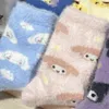 Women Socks Kuluomi Woman Anime Kawaii Sock Cotton Sox Thicken Pink Cartoon Ladies Autumn Winter Classic Lady Calcetines Hombre