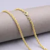 Chains Pure Au750 18k Yellow Gold Chain Men Women 3mm Simple Rope Necklace