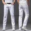 Jeans pour hommes Brother Wang Hommes Jeans Blanc Mode Casual Style Classique Slim Fit Pantalon Doux Mâle Marque Advanced Stretch PantsL231003