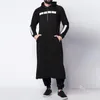 Etniska kläder muslimska män jubba thobe arabiska islamiska saudiarabien mantel abaya dubai lös blus Turki kaftan sweatshirt abayas s-5xl