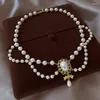 Pendanthalsband Vintage Barock Pearl Fringe Halsband för brudparti Chic CollarBone Choker Tillbehör