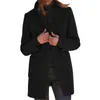 Kvinnors jackor solid ull corduroy flanell jacka tröja väst kvinnor lätt vinter för zip