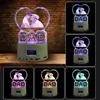 Decorative Objects Figurines Love Crystal Po Gift Customized Picture Text Night Light Bluetooth Music Player Wedding Couple for Mother's Father's Day 230928