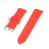 Relógio Bandas Homens Mulheres Banda Red Silicone Strap Pulseira Pulseira Para Esporte Estudante Correa Reloj Pulseira Relogio 22mm