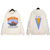 Rhude Hoodie Designer Mens hoodie Letter Print Loose Long Sleeve Hoodies Fashion Sports Hoodie For Men Women High 502