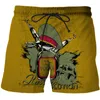 Shorts masculinos 2023 verão esportes surf marca de secagem rápida calças de praia animal tigre impressão bonito juventude 3d impresso casual