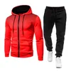 Erkek Trailsits 2023 Sonbahar ve Kış Kapüşonlu Fermuar Ceket Sıradan Karikatür Polka Dot Spor Takım Moda Açık Fitness Spor Giyim