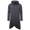 Men's Hoodies 2023 Spring And Autumn Fashion Irregular Split Hooded Pullover Mid Length Sweater Coat