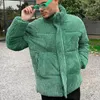 Giubbotti da uomo Parka da uomo in velluto a coste cappotto invernale maschile imbottito streetwear Y2k abbigliamento di lusso verde caldo costante uomo tuta da volo