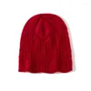 Berets moda pura cashmere chapéu engrossado proteção de orelha outono e inverno envoltório de malha de lã quente boné