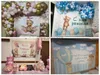 Background Material Teddy Bear Baby Shower Backdrop For Photography Gold Crown Boy Girl 1st Birthday Party Decor Customized Background Photo Studio YQ231003