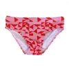 Pantalones cortos para hombres WK112 Estampado rosa Playa de verano Sexy Cintura baja Hombres Traje de baño Piscina Natación Bikinis Natación Calzoncillos Troncos Trajes de baño gay