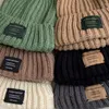 Basker vinter höst kvinnor herr beanie hatt bokstäver kvinna beanies motorhuv casual streetwears man stickad skalle mössa monterade hattar mössor