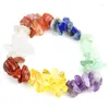 Strand Premium Natural Crystal Jewelry Chip Stone Bead Bracelet For Women And Men