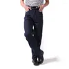Jeans masculinos moda homens hip baggy algodão denim calças skate harem solto calças retas azul plus size 30-46