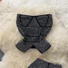 Kvinnors tvåbitar byxor sommar sexiga svarta paljetter 2 uppsättningar för kvinnor glittrande glitter korsett hög midja lyxig design blyertsbyxor