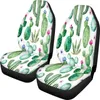 Car Seat Covers Cover Vehicle Green Cactus Toon Plant And Flower 2Pc Universal Front For SUV&Truck All Seasons