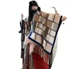 스카프 울 숄 케이프 여성의 전체 프린지 격자 무늬 가디건 모직 코트