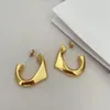 Pendientes colgantes de alta calidad, chapados en latón, oro de 24 quilates, geométricos, joyería de diseñador para mujer, tendencia europea americana