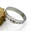Bangle mode rostfritt stål armband nit hjärtlås kvinnors armband smycken tillbehör