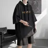 Survêtements pour hommes M-5XL Été Unisexe Asual Costume Oversize Style À Manches Courtes À Capuche Coréen Streetwear Casual Shorts Ensemble Deux Pièces XXXXXL