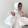 Girl Dresses Flower Simple Satin Baptism Is One Year Old First Communion Birthday Wedding Ball Dream Gift For Children Customize