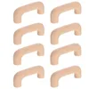 Horloges murales 8 pcs boutons de commode en bois poignée en bois tiroir tire poignées de porte de cuisine armoires