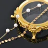 Hänge halsband Sinleery rostfritt stål justera längd pärla guld färg halsband choker kedja kvinnor mode smycken