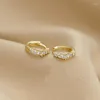 Hoop Earrings Small Circle Zircon Shiny Ear For Women Round Piercing Jewelry Gifts