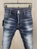 Mäns jeans 2023 Splice Scratch Spray Paint Fashion Pencil Pants A609#