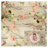 Bakgrundsmaterial Flower Backdrop Custom Spring Newborn Baby Shower Pink Floral Photography Bakgrund för foto Studio Photozone Photophone Decor YQ231003