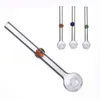 Thick Colorful Water Smoking Tube Pipes 4inch Pyrex Glass Oil Burner Pipe Nail Burning with Balancer Dot Feet for Bubblers Hookahs shisha Dab Rig