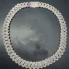 Marca de moda mujer Collar Hiphop de alta calidad 15 mm 18 mm Lujo personalizado Plata de ley 925 Ice Out Vvs Moissanite Diamond Cadena cubana