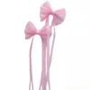 Forcine per bambini Farfalla Nastro lungo Fiocco Artiglio per capelli Clip laterali per donne Ragazze Bambini Forcina Regalo Accessori per capelli per feste Copricapo Ornamento 2758