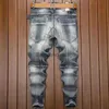 Men's Jeans 2023 nouveau style automne hommes jean Vintage couleur unie classique jean printemps hommes coupe ajustée élastique mode Denim pantalon mâle NZ19L231003