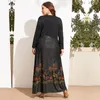 Robe longue de soirée élégante et Sexy, grande taille, manches col rond, jupe pour femmes, 3xl 4xl 5xl 6xl