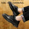 Chaussures habillées Coiffeur Automne Casual Cuir Costume Homme Business Boy Sense British Derby Mariage Groom's