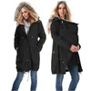 Zwangerschapsbovenkleding Zwangerschaps-herfstjas voor dames 3-IN-1-jas met capuchon Zwangere zakken Gewatteerde bovenkleding met capuchon en bontrand Nee winter 230928