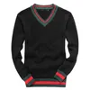 Wysokiej jakości sweter luksusowy sweter swetra Mężczyźni Mężczyźni swoboda koszulka w dekolcie w dekolcie jesienna zima szczupła dopasowanie Męskie swetry Sweter Krzyny Homme Crocodile