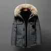 Haute qualité Canada Puffer Vestes Hommes Designer Véritable Fourrure De Coyote En Plein Air Wyndham Coupe-Vent Vêtements D'extérieur À Capuchon Fourrure Doudoune Manteau rParka