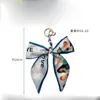 مفاتيح مفاتيح الفتاة الأدبية Silk وشاح القوس مفتاح Women Women Women Bendant Keychain