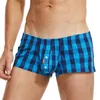Underpants SEOBEAN Algodão Xadrez Homens Boxer Shorts Mens Pijama U Convexo Pênis Bolsa Sexy Underwear Sleep Bottoms Boxershorts