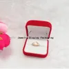 100pcs Jewelry Storage Box Red Flock Velvet Rose Engagement Wedding Earring Ring Holder176u