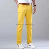 Męskie dżinsy klasyczny styl dżinsy męski biznes Fashion Business Casual Prosty Slim Fit Dżins Schodźce zielone żółte czerwone marka Męska Pantsl231003