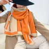 Lenço de designer cachecol de inverno pashmina para designers cachecóis quentes moda clássico feminino imitar lã de caxemira longo xale envoltório